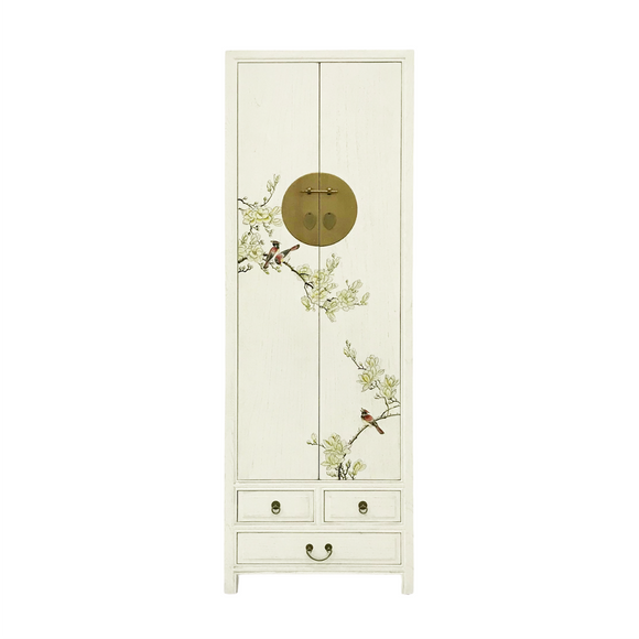 NARROW CABINET FLEUR WHITE WASH MQZ-37