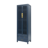 NARROW CABINET LATTICE BLUE WASH MQZ-12