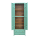 NARROW CABINET LATTICE TURQUOISE WASH MQZ-12