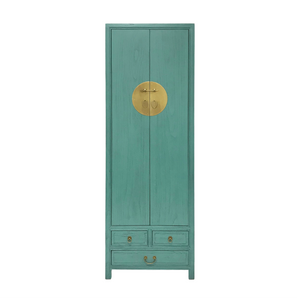 NARROW CABINET ORIENT TURQUOISE WASH MQZ-37