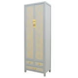 NARROW CABINET RATTAN GREY WASH MQZ-304