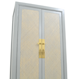 NARROW CABINET RATTAN GREY WASH MQZ-304