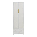 NARROW CABINET RATTAN WHITE WASH MQZ-303