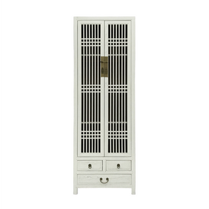 NARROW CABINET LATTICE WHITE WASH MQZ-12