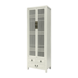 NARROW CABINET LATTICE WHITE WASH MQZ-12
