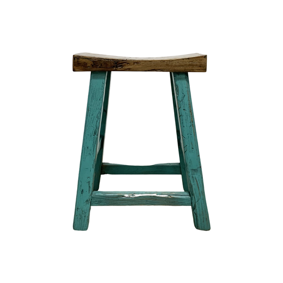 STOOL SADDLE TURQUOISE MQZ-206
