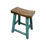 STOOL SADDLE TURQUOISE MQZ-206