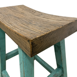 STOOL SADDLE TURQUOISE MQZ-206