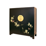 SHOE CABINET FLEUR 2 DOORS BLACK WASH MQZ-13