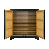 SHOE CABINET FLEUR 2 DOORS BLACK WASH MQZ-13