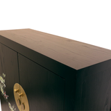 SHOE CABINET FLEUR 2 DOORS BLACK WASH MQZ-13