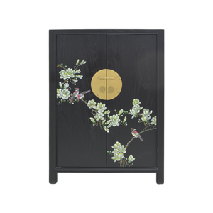 SHOE CABINET FLEUR 2DR BLACK WASH MQZ-38