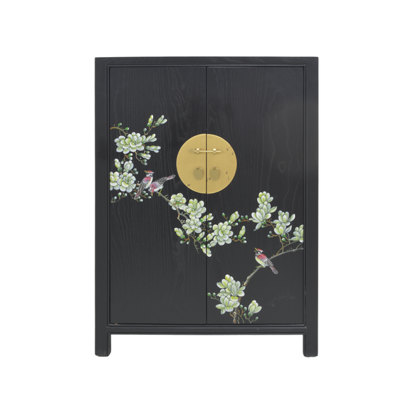 SHOE CABINET FLEUR 2DR BLACK WASH MQZ-38