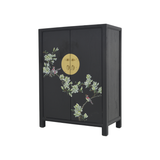 SHOE CABINET FLEUR 2DR BLACK WASH MQZ-38