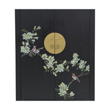 SHOE CABINET FLEUR 2DR BLACK WASH MQZ-38