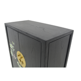 SHOE CABINET FLEUR 2DR BLACK WASH MQZ-38