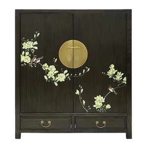 SHOE CABINET FLEUR 2DW2DR DARK WOOD MQZ-36