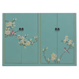 SHOE CABINET FLEUR PAINTED 4DR TURQUOISE MQZ-213