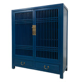 CABINET LATTICE 2DW2DR BLUE WASH MQZ-35