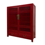 CABINET LATTICE 2DW2DR RED WASH MQZ-35