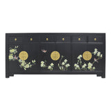 SIDEBOARD FLEUR 6DW6DR BLACK WASH MQZ-18