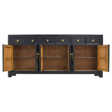 SIDEBOARD FLEUR 6DW6DR BLACK WASH MQZ-18