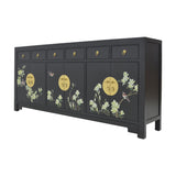 SIDEBOARD FLEUR 6DW6DR BLACK WASH MQZ-18
