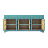 SIDEBOARD FLEUR 6DW6DR TURQUOISE WASH MQZ-18