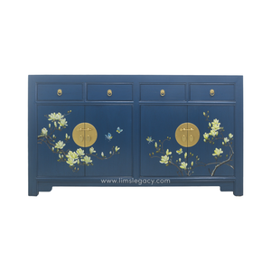 SIDEBOARD FLEUR BUTTERFLY 4DW4DR BLUE WASH MQZ-01