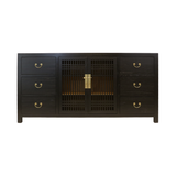SIDEBOARD LATTICE 6DW2DR BLACK WASH MQZ-34