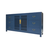 SIDEBOARD LATTICE 6DW2DR BLUE WASH MQZ-34