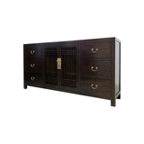 SIDEBOARD LATTICE 6DW2DR DARK WOOD MQZ-34