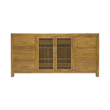 SIDEBOARD LATTICE 6DW2DR LIGHT WOOD MQZ-34