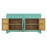 SIDEBOARD ORIENT 4DW4DR TURQUOISE WASH MQZ-01