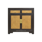 SIDEBOARD RATTAN 2DW2DR DARK WOOD MQ-03