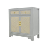 SIDEBOARD RATTAN 2DW2DR GREY WASH MQ-03