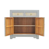 SIDEBOARD RATTAN 2DW2DR GREY WASH MQ-03