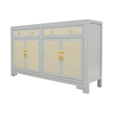 SIDEBOARD RATTAN 2DW4DR GREY WASH MQ-04