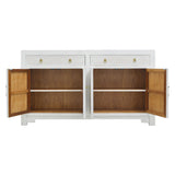 SIDEBOARD RATTAN 2DW4DR WHITE WASH MQ-04
