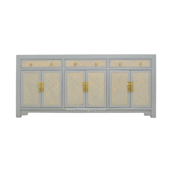 SIDEBOARD RATTAN 3DW6DR GREY WASH MQZ-305