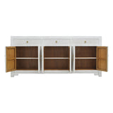 SIDEBOARD RATTAN 3DW6DR WHITE WASH MQZ-304