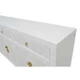 SIDEBOARD RATTAN 3DW6DR WHITE WASH MQZ-304