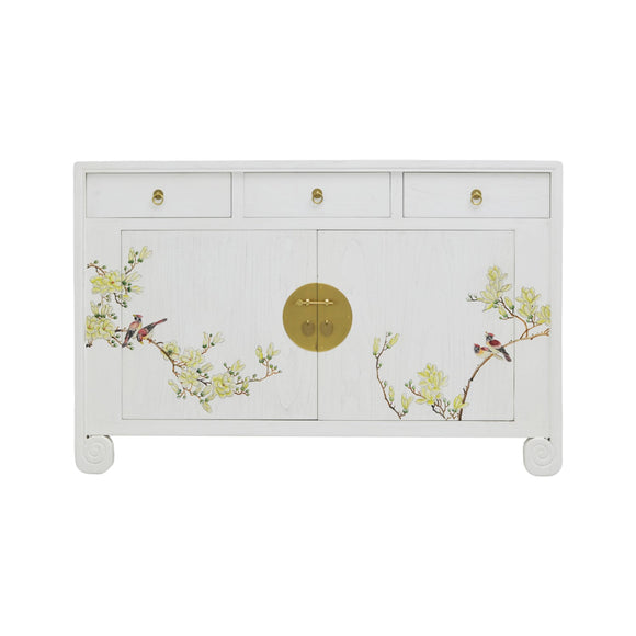 SIDEBOARD SCROLL FLEUR WHITE WASH MQZ-19