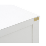 SIDE CABINET CARVED 2DW2DR WHITE WASH MQZ-57