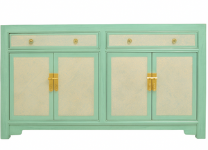 SIDEBOARD RATTAN 2DW4DR MINT WASH MQ-04