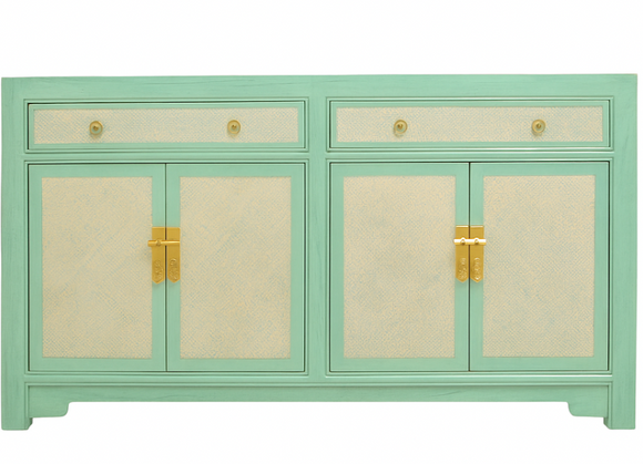 SIDEBOARD RATTAN 2DW4DR MINT WASH MQ-04