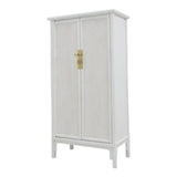 TALL CABINET RATTAN 2DR WHITE WASH MQ-01