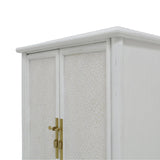 TALL CABINET RATTAN 2DR WHITE WASH MQ-01