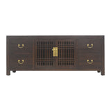 TV CONSOLE LATTICE 1.6M DARK WOOD MQZ-28