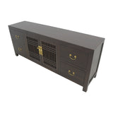 TV CONSOLE LATTICE 1.6M DARK WOOD MQZ-28